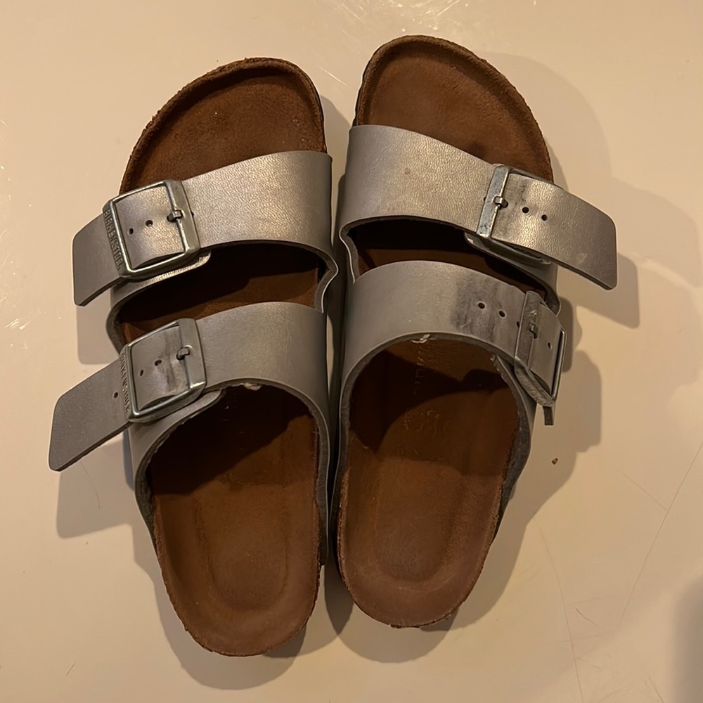 Birkenstock silver sandals